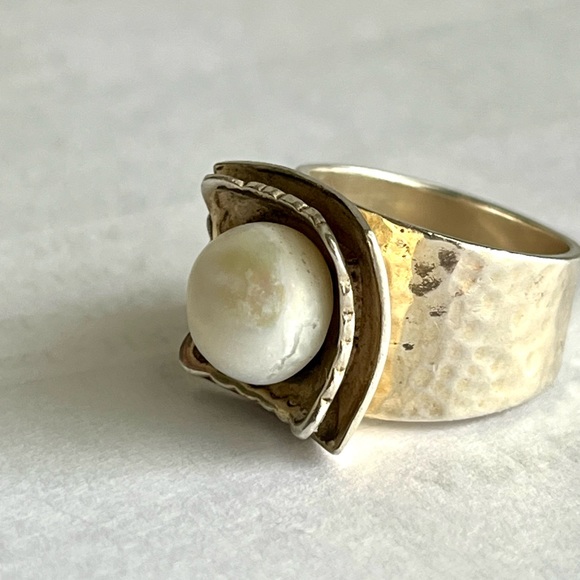 Silpada Sterling Silver Hammered with Fresh
Water Pearl - Picture 2 of 5